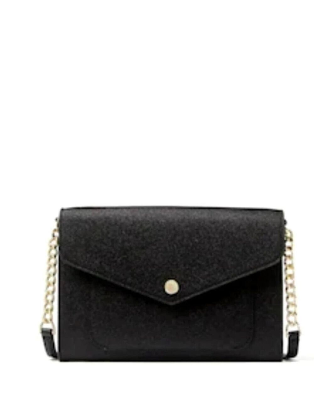 KATE SPADE TINSEL FLAP CROSSBODY IN BLACK